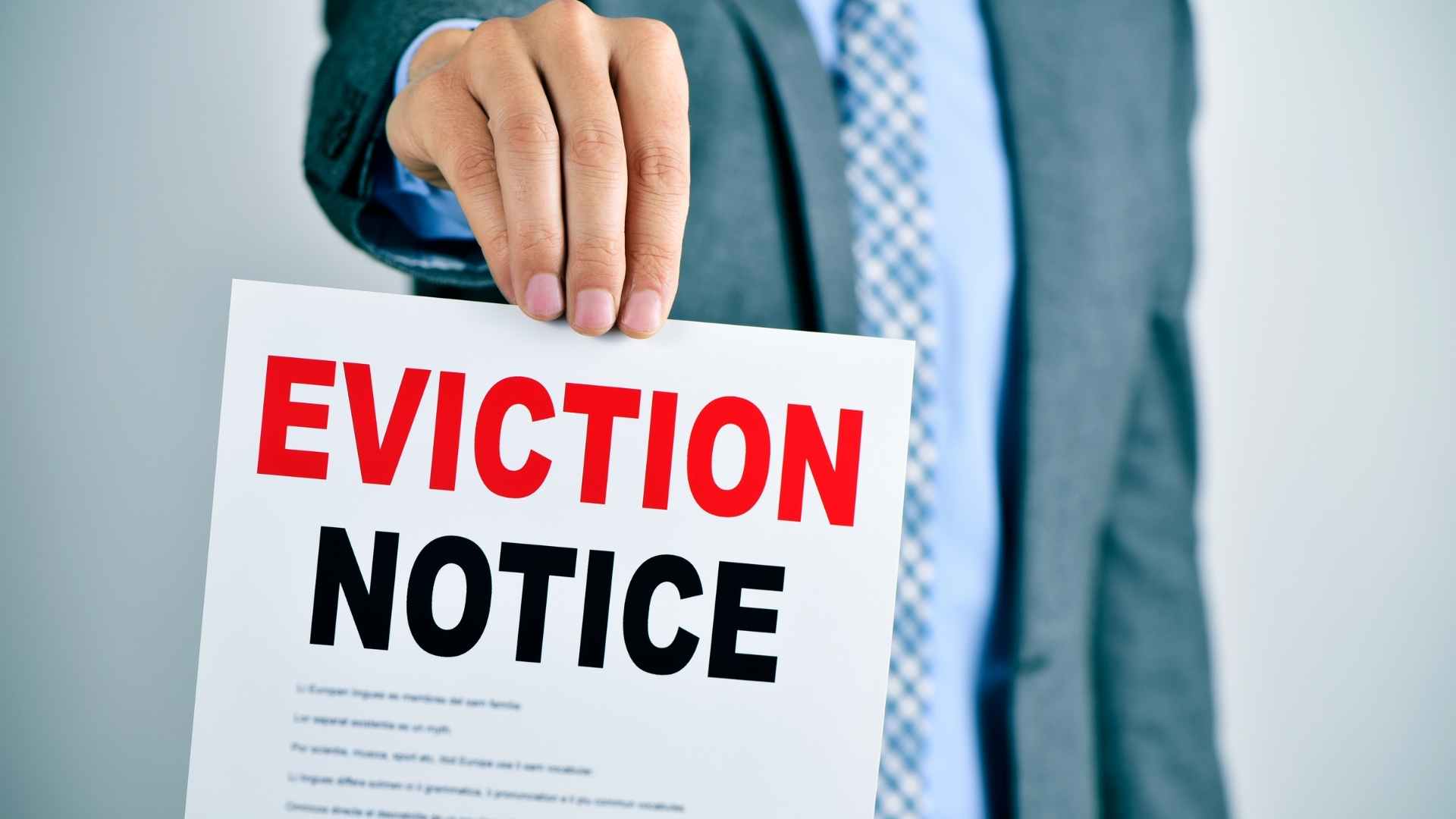 an official document informing someone they're being evicted